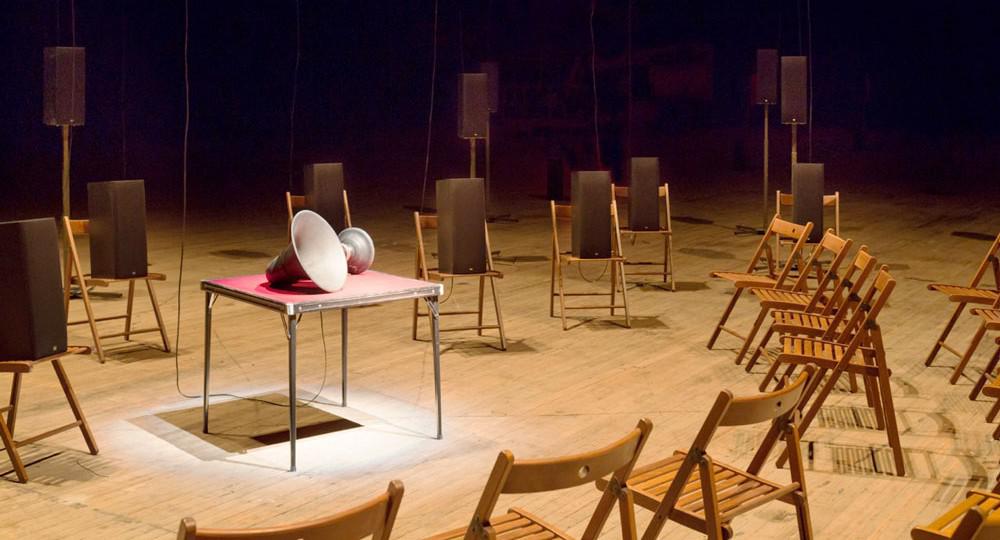 Janet Cardiff and George Bures Miller The Murder of Crows 2008 Installation view Courtesy Park Avenue Armory / photo James Ewing