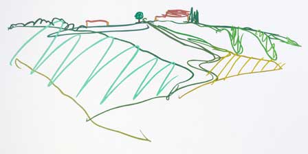Tom Wesselmann <em>Quick Sketch from the Train (Italy)</em> No. 2 1987 Courtesy Succesion Tom Wesselmann, New York 