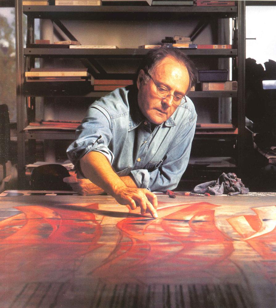 Photo of Melvin Charney in his St-Henri studio in Montreal in fall 2001 by John Reeves.