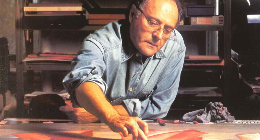Photo of Melvin Charney in his St-Henri studio in Montreal from the fall of 2001 by John Reeves.