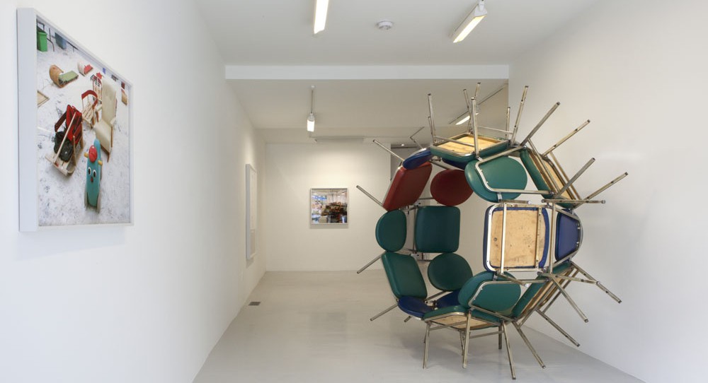 An installation view of Michel de Broin's 2012 exhibition at Jessica Bradley Art + Projects