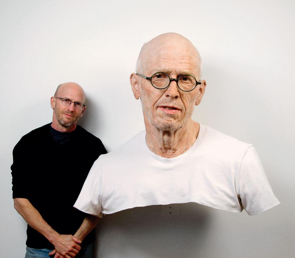 Evan Penny and <em>Old Self: Portrait of the Artist as He Will (Not) Be #1, Variation of 4</em>, 2010 © Evan Penny 2012