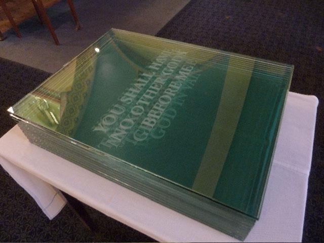 Tom Dean's <em>The Ten Commandments</em> at St. Anne's Church / photo Barbara Solowan