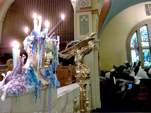 Catherine Heard's <em>Votive</em> installation at St. Anne's Church / photo Barbara Solowan