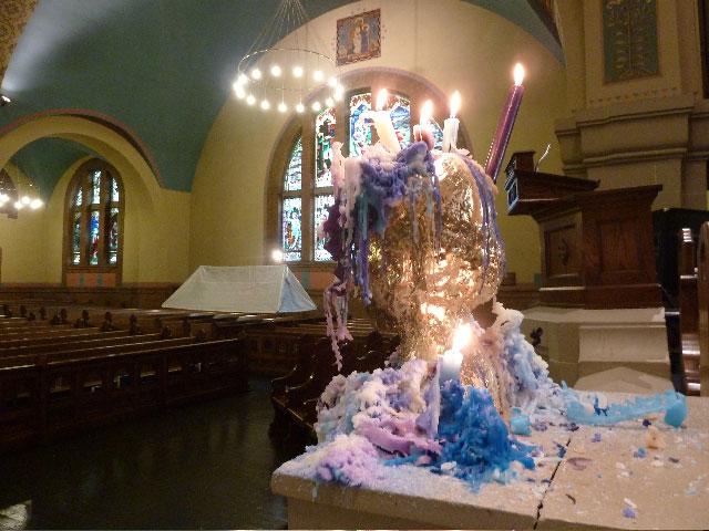 Catherine Heard's <em>Votive</em> installation at St. Anne's Church / photo Barbara Solowan