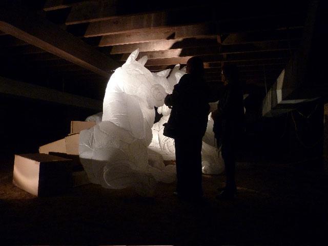 Max Streicher's <em>Quadriga</em> in the basement of St. Anne's Church / photo Barbara Solowan