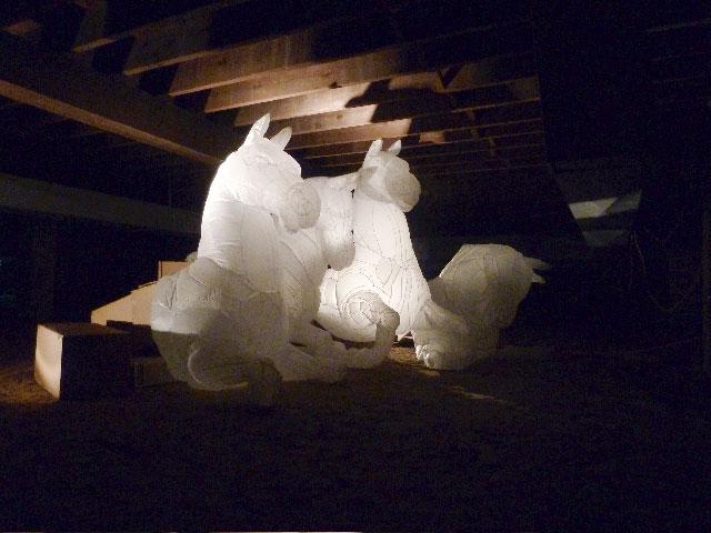 Max Streicher's <em>Quadriga</em> in the basement of St. Anne's Church / photo Barbara Solowan