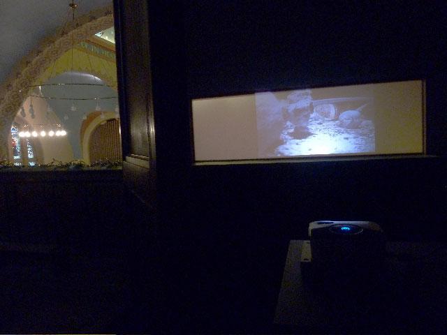 John Dickson's <em>Diptych</em> upstairs at St. Anne's Church / photo Barbara Solowan