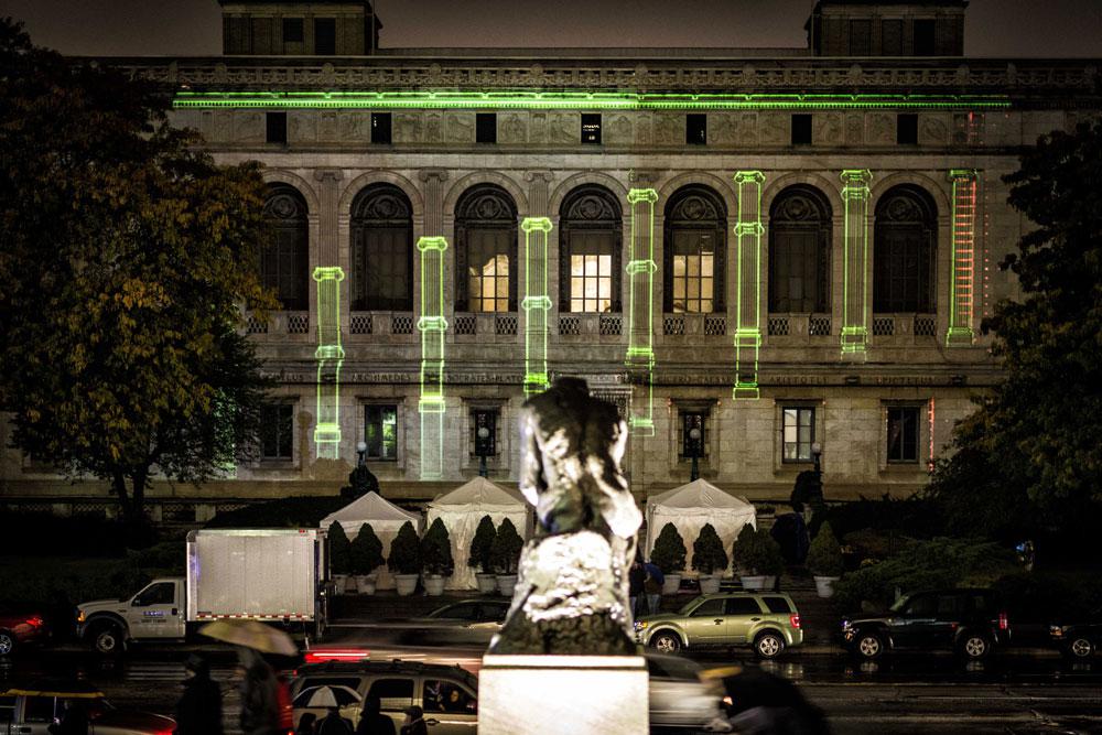 NewD Media's <em>Knowledge is Power</em> at the Detroit Public Library / photo David Lewinski Photography