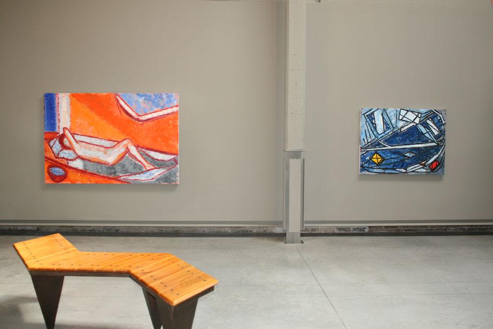 David Urban <em>The Sleeper</em> 2012 and <em>Time's Mirror</em> 2012 Installation view © David Urban Courtesy Corkin Gallery