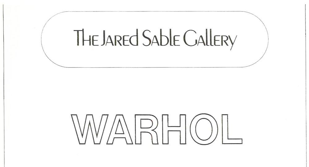 Advertisement for the Jared Sable Gallery's exhibition of works by Andy Warhol from the December 1973/January 1974 issue of <em>artscanada</em>