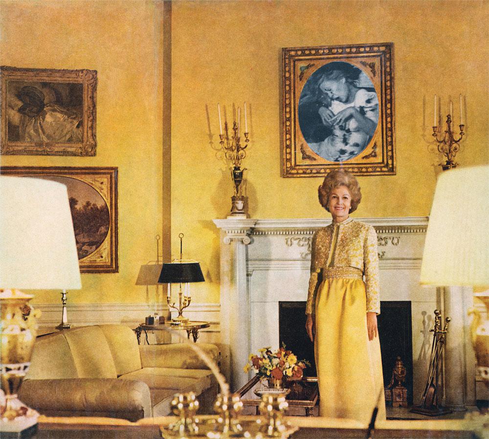 Martha Rosler <em>First Lady (Pat Nixon)</em> from the series <em>Bringing the War Home: House Beautiful</em> 1967–72 Courtesy of the artist and Mitchell-Innes & Nash Gallery, New York