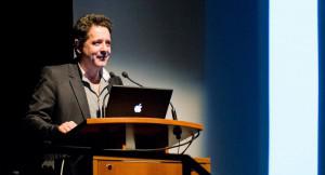 Palais de Tokyo president Jean de Loisy lecturing at Harbourfront Centre as part of the Canadian Art International Speaker Series on November 8, 2012 / photo Emma McIntyre