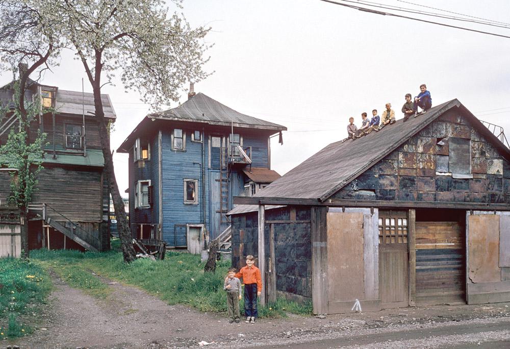 Fred Herzog <em>Boys on Shed</em> 1962 Courtesy Equinox Gallery