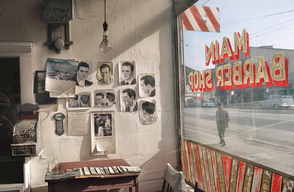 Fred Herzog <em>Main Barber</em> 1968 Courtesy Equinox Gallery