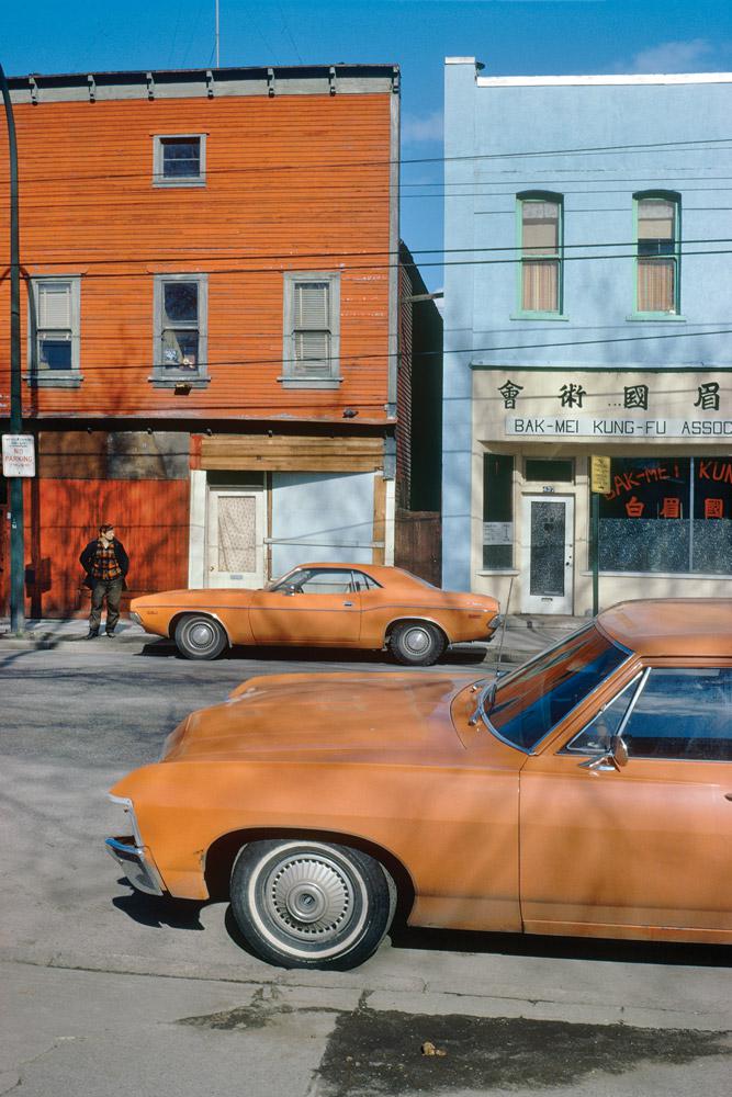 Fred Herzog <em>Orange Cars Powell</em> 1973 Courtesy Equinox Gallery