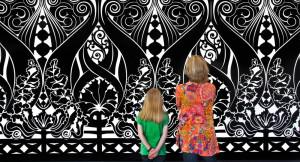 Visitors take in Gisele Amantea's Democracy at &ldquo;Oh, Canada” at MASS MoCA / photo MASS MoCA