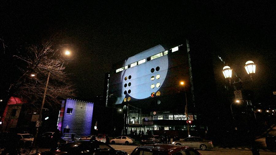 Pascal Grandmaison <em>Le jour des 8 soleils</em> 2012 Installation view at Cégep du Vieux Montréal Courtesy the artist 