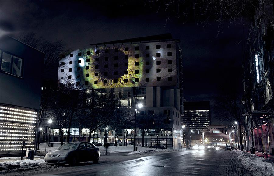 Pascal Grandmaison <em>Le jour des 8 soleils</em> 2012 Installation view at Place de la paix Courtesy the artist 