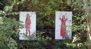 Dana Claxton On to the Red Road 2012 Installation view at Camley Street Natural Park, London 2012