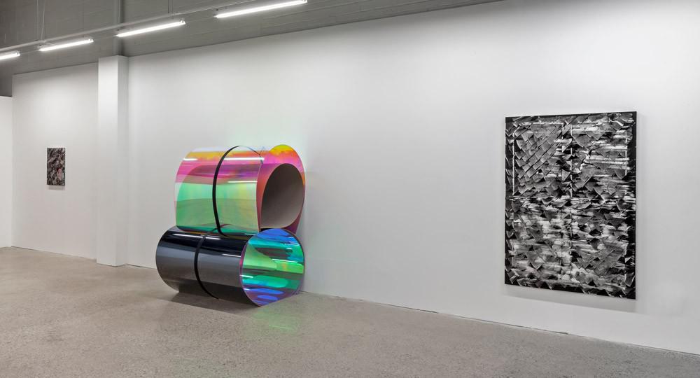 Julia Dault (from left) Moonwalk 2012, Untitled 27, 11:15 AM–2 PM, January 23, 2013 2013 and Rustic Hero 2012 Installation view Courtesy the artist and Jessica Bradley Gallery / photo Toni Hafkenscheid (Image 1/6)