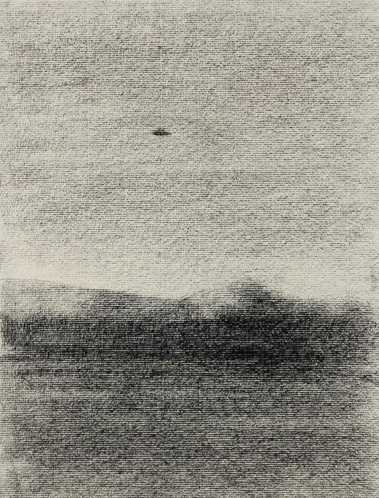 Neil Wedman Drawing from the series <em>Untitled (Flying Saucers and Underwater Volcanoes)</em> 2010–11 Detail Courtesy the artist, Charles H. Scott Gallery and Equinox Gallery / photo Kevin Romaniuk