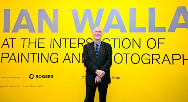 Artist Ian Wallace at the opening of his Vancouver Art Gallery survey / photo Bake Photography for the VAG