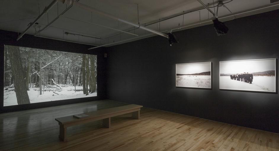Installation view with Anne-Renée Hotte's (from left) La lignée, La lignée 1, La lignée 2 2013  / photo Guy L'Heureux (Image 1/5)