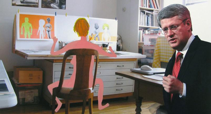 Gabrielle de Montmollin Ignorant Man Despising What He Doesn't Know Standing in My Studio 2012  (Image 1/2)