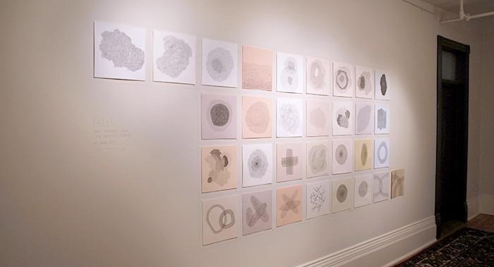 Marco Cibola 1 x 1 x 1 (Daily Drawings from the Month of March) 2013 Installation view / photo courtesy the artist