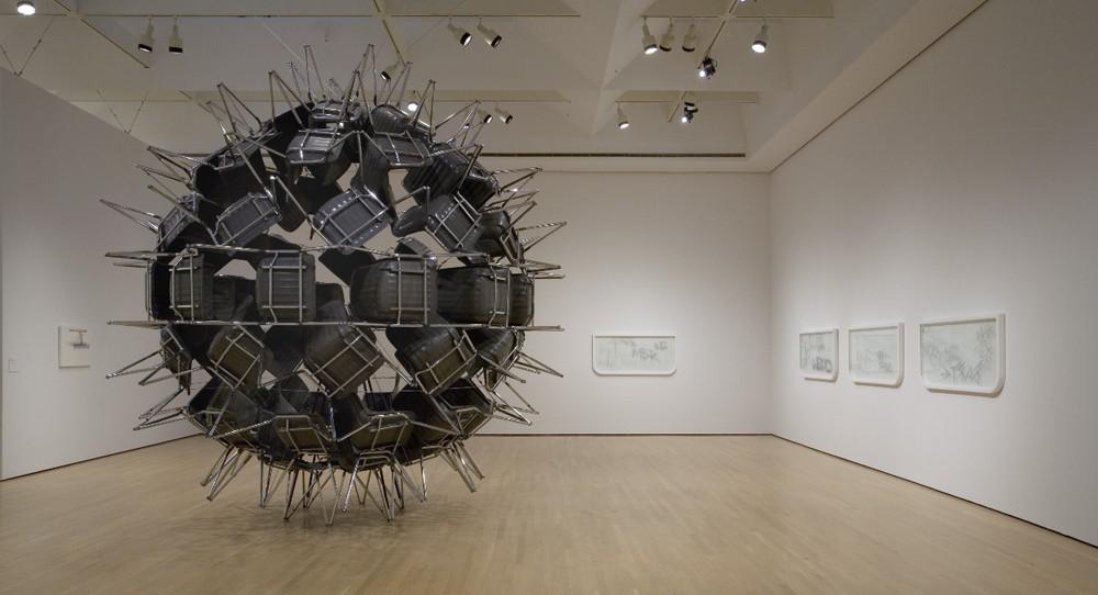 Michel de Broin's Black Whole Conference  (2006) at the 2008 Quebec Triennial / photo Richard-Max Tremblay