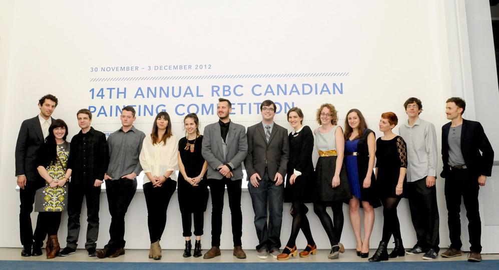The finalists and winners of the 2012 RBC Canadian Painting Competition at the Power Plant / photo Marc Rochette