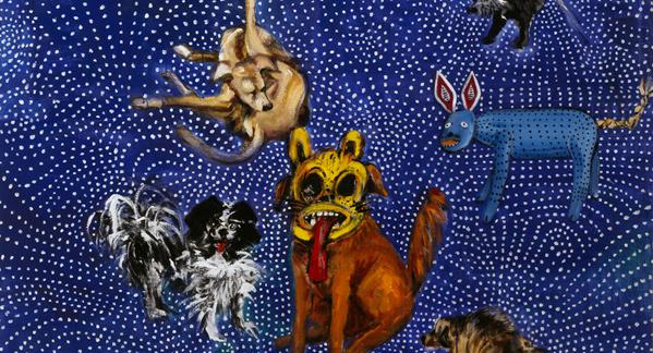 Gordon Rayner The Dogs of Oaxaca 1994 Detail Acrylic on canvas 191.7 X 159.4 cm Courtesy Christopher Cutts Gallery (Image 1/4)