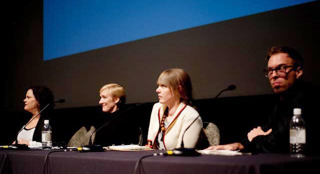 Gallery Hop Vancouver 2013 panellists (from right) Charles Stankievech, Kara Uzelman and Cate Rimmer, along with moderator Christine Shaw / photo Jennifer Mawby Gallery Hop Vancouver 2013 panellists (from right) Charles Stankievech, Kara Uzelman and Cate Rimmer, along with moderator Christine Shaw / photo Jennifer Mawby